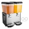 Commercial Beverage Dispenser, 2 Tanks 18 L / 19 QT Per Tank Juice Dispenser