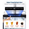 Beer Kegerator, Triple Tap Home Draft Beer Dispenser for Ball Lock, Full Size Keg Refrigerator with 5lbs CO2 Tank