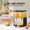 Commercial Beverage Dispenser, 2 Tanks 18 L / 19 QT Per Tank Juice Dispenser
