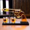 Gifts for Men Dad, 10 Oz Whiskey Gun Decanter Set + 2 Bullet Glasses - Unique Birthday Pistol Gift Ideas Daughter Son
