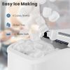 Countertop Ice Maker with Handle, 26lbs/24H Portable Ice Machine, 9 Bullet Ice Cubes Ready in 6 Mins, Self-Cleaning, Quiet Compact Ice Maker for Home